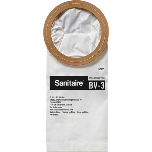 Sac en papier de qualit&eacute; sup&eacute;rieure BV-3 pour aspirateur dorsal Planification Entrepots Molloy