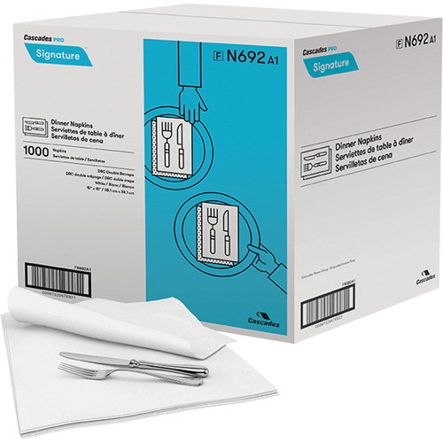 Pro Signature&reg; Dinner Napkins, 1 Ply, 15" x 15" Planification Entrepots Molloy