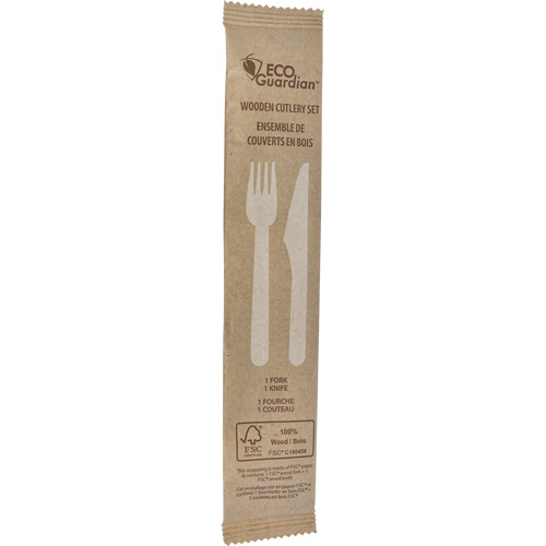 Ensemble de coutellerie en bois fourchette & couteau Planification Entrepots Molloy