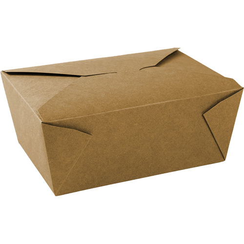 Kraft Take Out Food Containers, Corrugated, Rectangular Planification Entrepots Molloy
