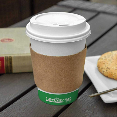 Manchons Kraft pour gobelet de caf&eacute;, Papier, 12 oz - 20 oz, Brun Planification Entrepots Molloy