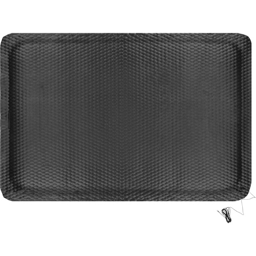 Ensemble de tapis conductible Hog Heaven, 4' la x 6' lo, 7/8" &eacute;paisseur, Noir, Nitrile Planification Entrepots Molloy