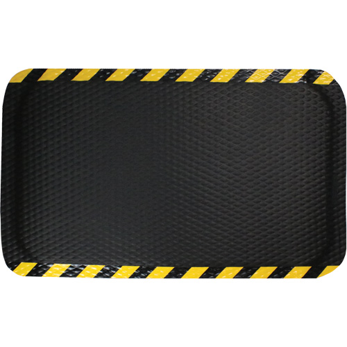 Tapis Hog Heaven, Losange, 3' x 5' x 5/8", Noir/Jaune, Nitrile Planification Entrepots Molloy