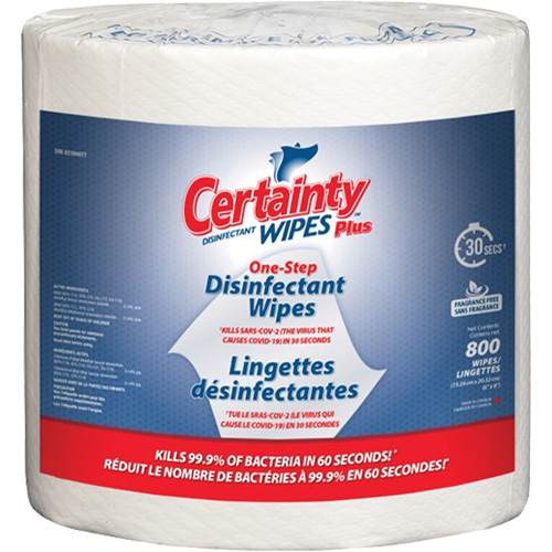 Plus Disinfectant Wipes, 7-9/10" x 5-9/10", 800 Count Planification Entrepots Molloy