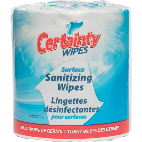Lingettes d&eacute;sinfectantes pour surfaces, Pochette Planification Entrepots Molloy