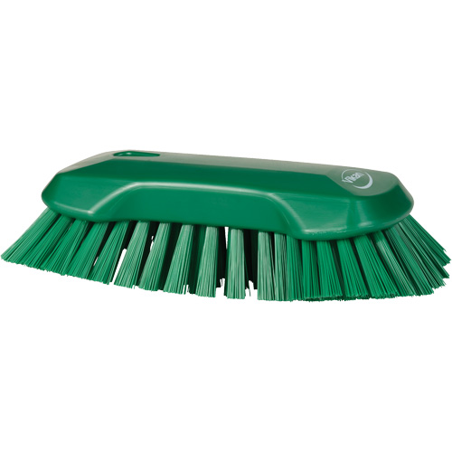 Hand Brush, Extra Stiff Bristles, 9-1/10" Long, Green Planification Entrepots Molloy