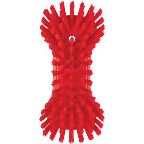 Hand Brush, Extra Stiff Bristles, 9-1/10" Long, Red Planification Entrepots Molloy