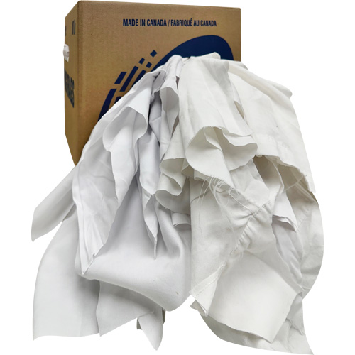 Chiffons recycl&eacute;s, Coton, Blanc, 10 lb Planification Entrepots Molloy