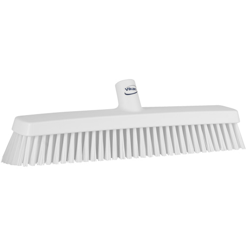Push Broom Head, Fine/Stiff Bristles, 16-1/2", Polyester/Polypropylene, White Planification Entrepots Molloy