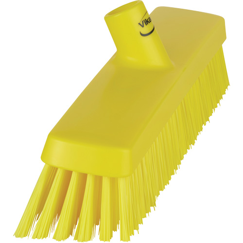 Push Broom Head, Fine/Stiff Bristles, 16-1/2", Polyester/Polypropylene, Yellow Planification Entrepots Molloy
