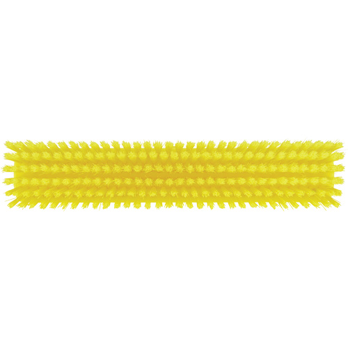 Push Broom Head, Fine/Stiff Bristles, 16-1/2", Polyester/Polypropylene, Yellow Planification Entrepots Molloy