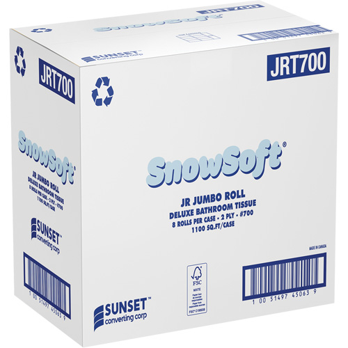 Snowsoft Deluxe Bathroom Tissue, Jumbo Roll, 2 Ply, White Planification Entrepots Molloy