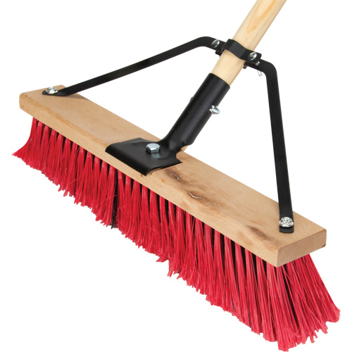 Balai-brosse &agrave; manche renforc&eacute;, 18", Moyen, Soies PVC Planification Entrepots Molloy