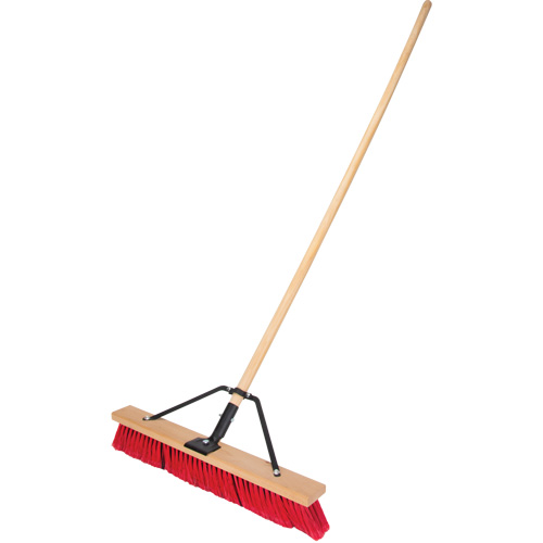 Balai-brosse &agrave; manche renforc&eacute;, 24", Moyen, Soies PVC Planification Entrepots Molloy