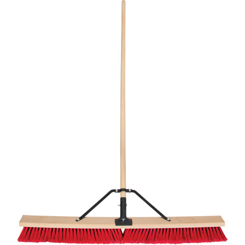 Push Broom with Braced Handle, 36", Medium, PVC Bristles Planification Entrepots Molloy