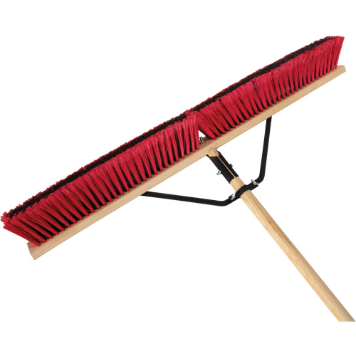 Push Broom with Braced Handle, 36", Medium, PVC Bristles Planification Entrepots Molloy