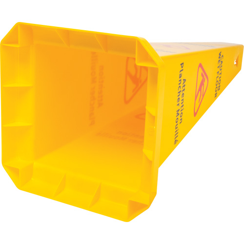 Wet Floor Safety Cone, Bilingual with Pictogram Planification Entrepots Molloy