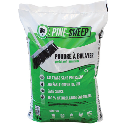 Compos&eacute; de balayage biod&eacute;gradable Pine Sweep, Sac, 22 lb (10 kg) Planification Entrepots Molloy