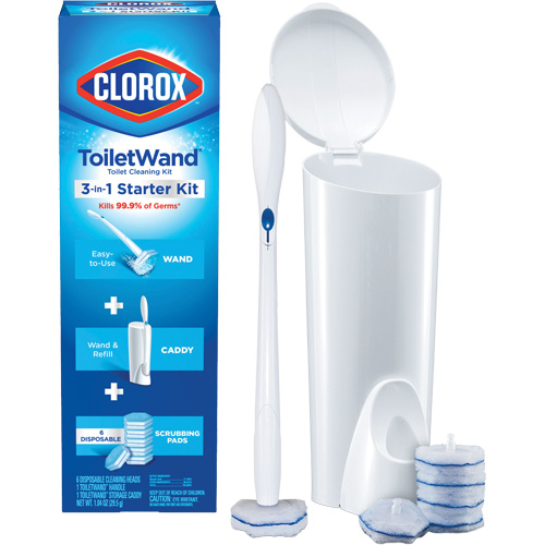 Ensemble de d&eacute;marrage de ToiletWand d&eacute;sinfectante jetable 3-en-1 Planification Entrepots Molloy