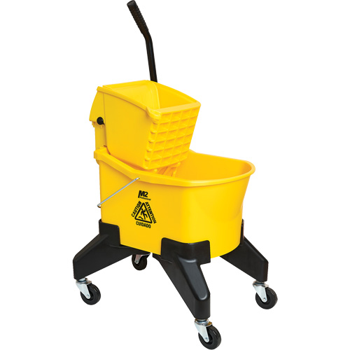 Grizzly Mop Wringer & Bucket, Down Press, 8 US Gal. (32 Quart), Yellow Planification Entrepots Molloy