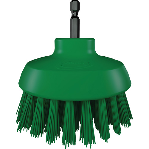 Brosse ronde HyDrive pour perceuse, Soies Tr&egrave;s ferme, Longueur de 3-1/10", Vert Planification Entrepots Molloy