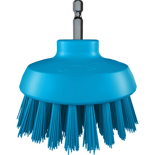 Brosse ronde HyDrive pour perceuse, Soies Tr&egrave;s ferme, Longueur de 3-1/10", Bleu Planification Entrepots Molloy