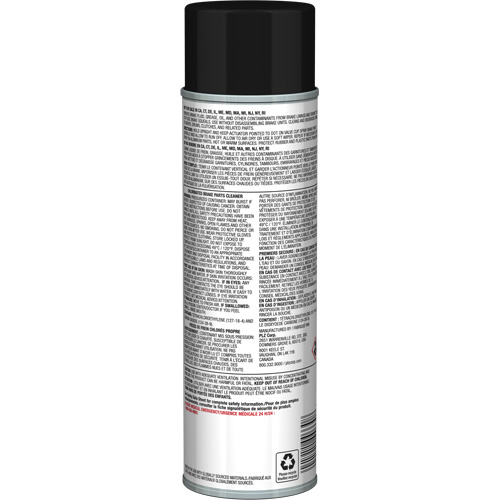 Nettoyant pour pi&egrave;ces de freins Pro Line avec tr&egrave;s faible teneur en COV, Canette a&eacute;rosol Planification Entrepots Molloy