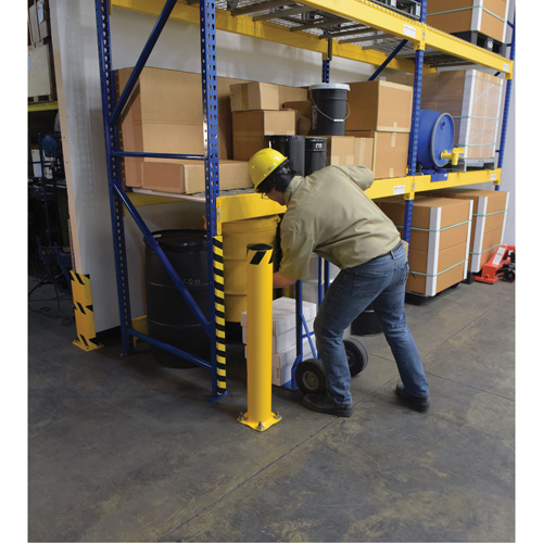 Borne, Acier, 42" h x 5-1/2" la, Jaune Planification Entrepots Molloy