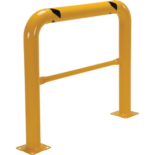 Garde-corps &agrave; profil &eacute;lev&eacute; pour machines, 4' la x 3,5' h, Jaune Planification Entrepots Molloy