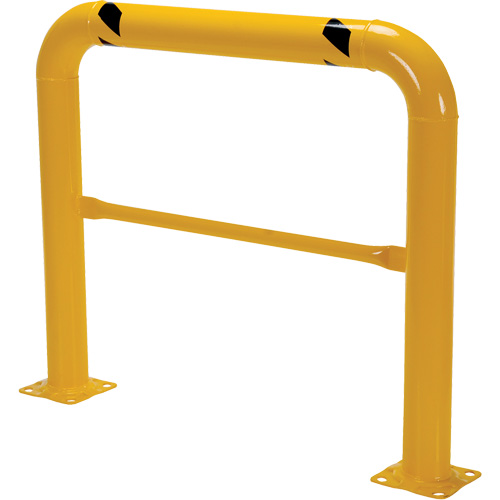 Garde-corps &agrave; profil &eacute;lev&eacute; pour machines, 4' la x 3,5' h, Jaune Planification Entrepots Molloy