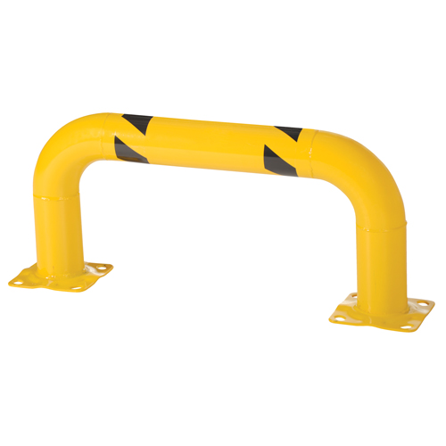 Garde-corps &agrave; profil bas pour rayonnages, 3' la x 1,4' h, Jaune Planification Entrepots Molloy