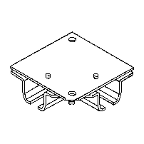 Raccord pour joint d'angle de 90° pour murs-rideaux mont&eacute;s au plafond Planification Entrepots Molloy