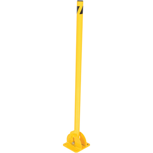 Butoirs repliables, Acier, 42" h x 1-3/4" la, Jaune Planification Entrepots Molloy