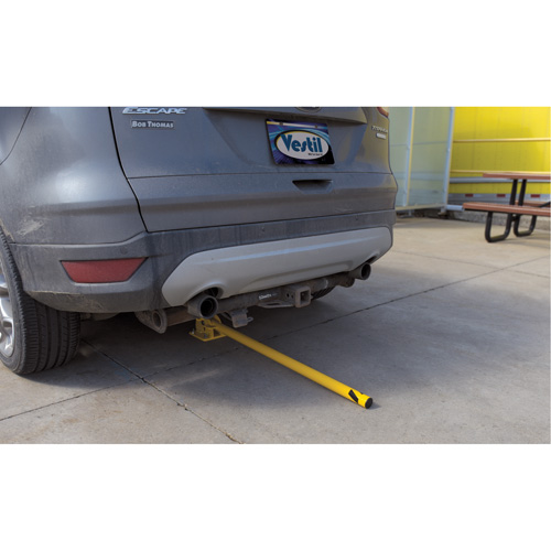 Butoirs repliables, Acier, 42" h x 1-3/4" la, Jaune Planification Entrepots Molloy