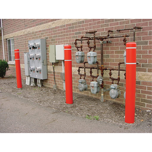 Polyethylene Bollard Covers, 6-5/8" Dia. x 72" L, Red Planification Entrepots Molloy