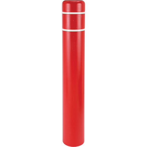 Capuchons en polyethylene pour borne de protection, 4-1/2" dia. x 52" l, Rouge Planification Entrepots Molloy