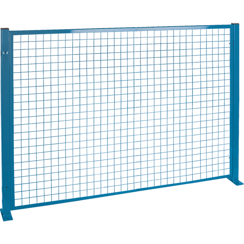 Protecteurs de p&eacute;rim&egrave;tre - Style treillis m&eacute;tallique, 4' h x 8' la, Bleu Planification Entrepots Molloy