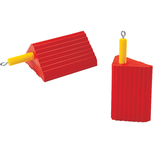 General Purpose Wheel Chocks, Polyurethane, Orange, 10" W x 8-1/2" D x 5" H Planification Entrepots Molloy
