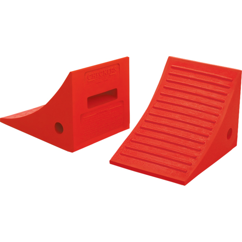 Cales-roue pour usage g&eacute;n&eacute;ral, Polyur&eacute;thane, Orange, 8" la x 11-1/4" p x 8-1/4" h Planification Entrepots Molloy