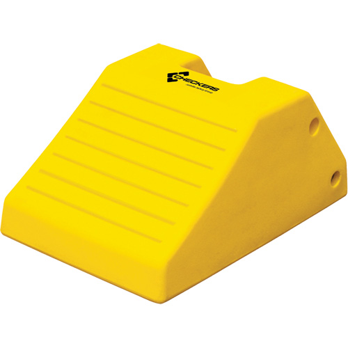 Heavy-Duty Wheel Chocks, Polyurethane, Safety Yellow, 14-9/10" W x 21-9/10" D x 10-3/5" H Planification Entrepots Molloy