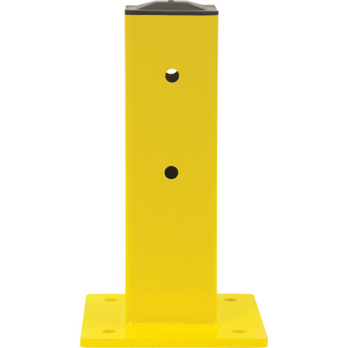 Single Guard Rail Post, Steel, 5" L x 17" H, Safety Yellow Planification Entrepots Molloy