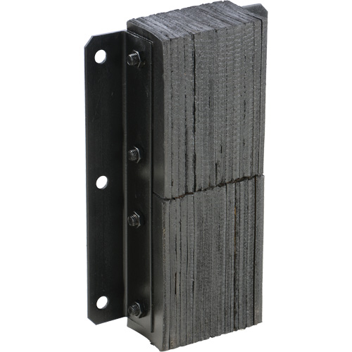 Laminated Dock Bumper, Vertical, Rubber, 13-1/4" W x 4-1/2" D x 20" H Planification Entrepots Molloy