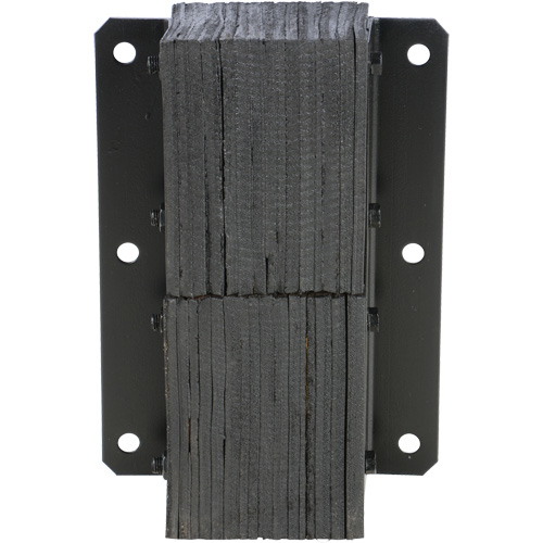 Laminated Dock Bumper, Vertical, Rubber, 13-1/4" W x 4-1/2" D x 20" H Planification Entrepots Molloy