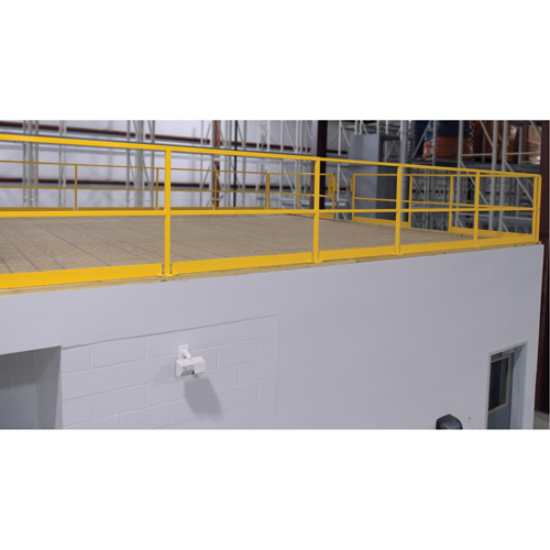 Barri&egrave;re de s&eacute;curit&eacute; pour mezzanine, 68-1/2" lo x 42" ha, 80-1/16" &eacute;lev&eacute;e, Jaune Planification Entrepots Molloy