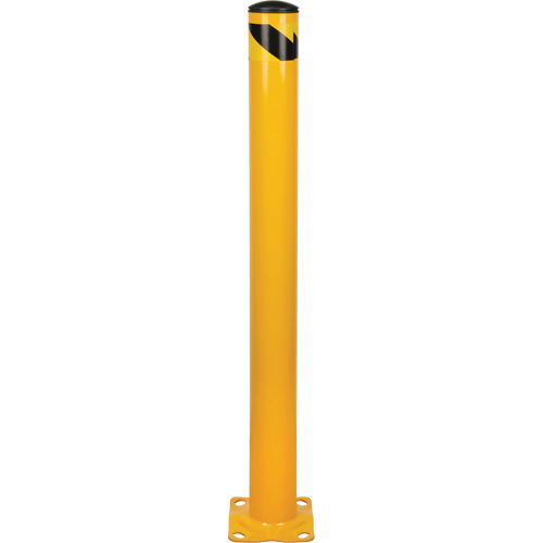 Butoir, Acier, 48" h x 4-1/2" la, Jaune Planification Entrepots Molloy
