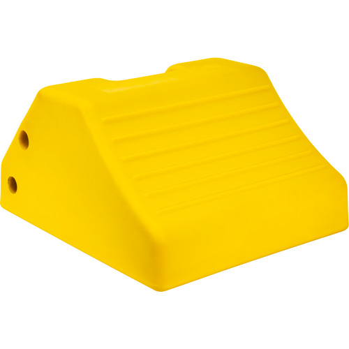 Heavy-Duty Wheel Chocks, Urethane, Yellow, 15-1/2" W x 17-7/10" D x 10" H Planification Entrepots Molloy