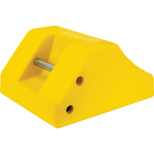 Heavy-Duty Wheel Chocks, Urethane, Yellow, 15-1/2" W x 17-7/10" D x 10" H Planification Entrepots Molloy