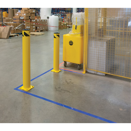 Butoir de s&eacute;curit&eacute;, Acier, 36" h x 5-1/2" la, Jaune Planification Entrepots Molloy