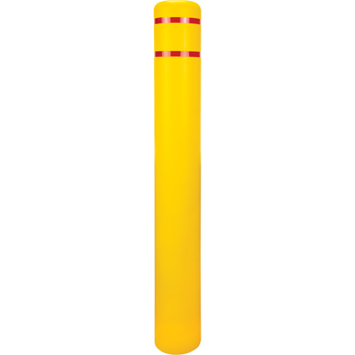 Capuchon en poly&eacute;thyl&egrave;ne pour borne de protection, 6-5/8" dia. x 52" l, Rouge/Jaune Planification Entrepots Molloy