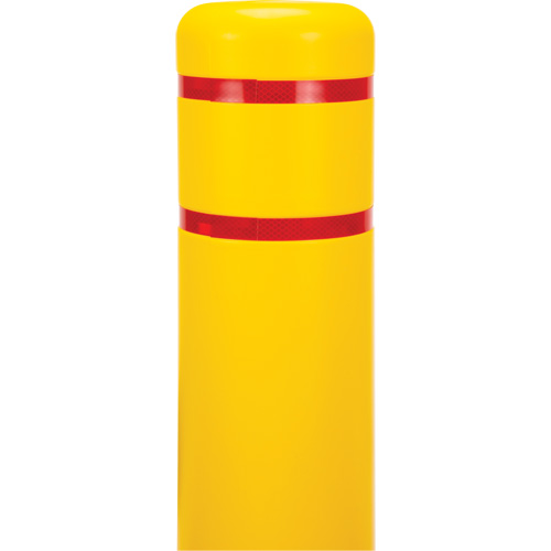 Capuchon en poly&eacute;thyl&egrave;ne pour borne de protection, 6-5/8" dia. x 52" l, Rouge/Jaune Planification Entrepots Molloy
